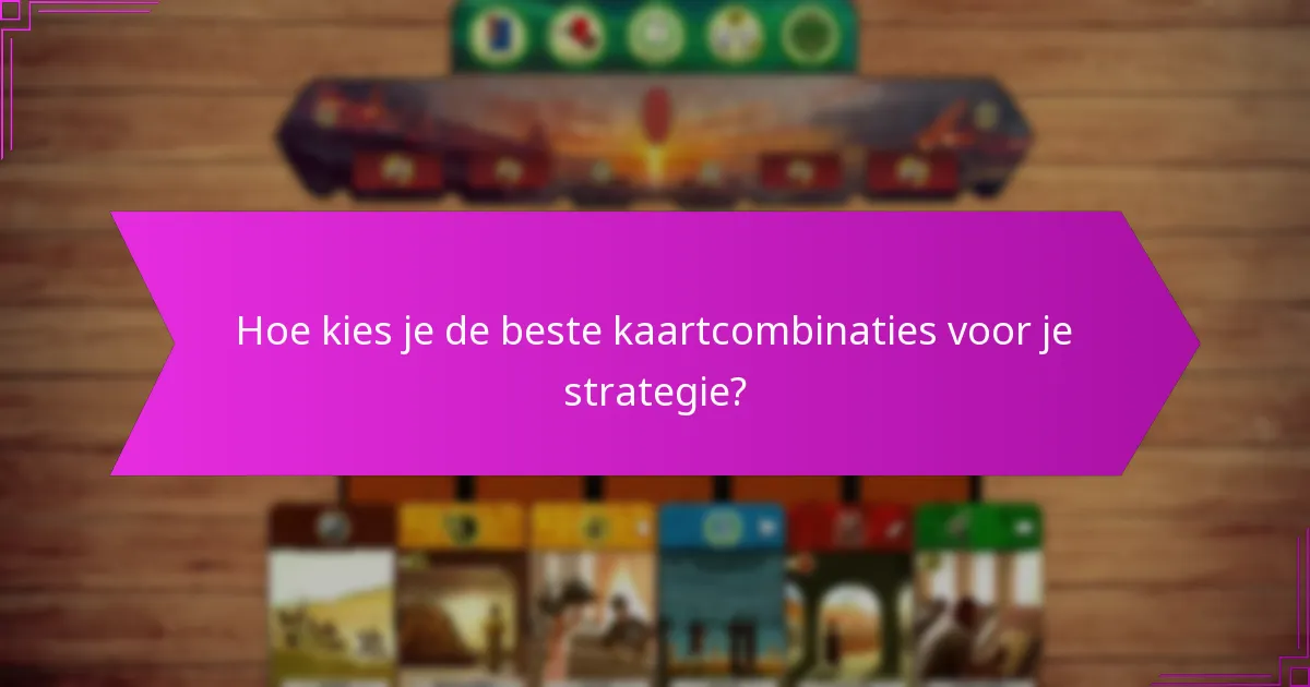 Hoe werkt kaartensynergie in Wonder of Olympia?