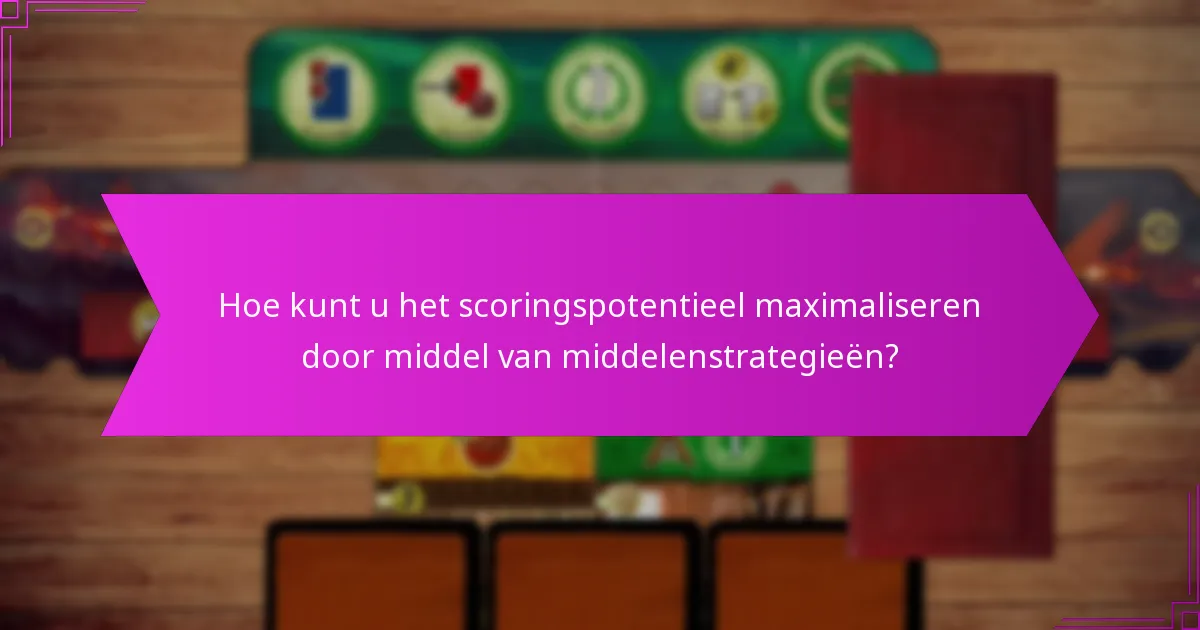 Hoe kunt u het scoringspotentieel maximaliseren door middel van middelenstrategieën?