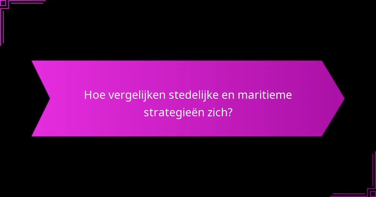 Wat zijn maritieme strategieën en hun belangrijkste kenmerken?