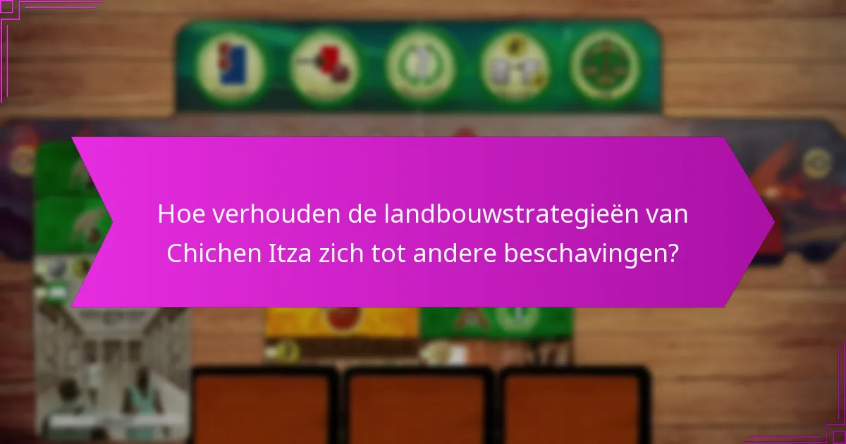Welke voordelen heeft Chichen Itza ervaren van zijn landbouwpraktijken?