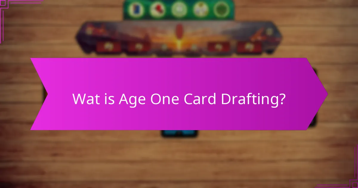 Hoe beïnvloedt spelerinteractie Age One Card Drafting?