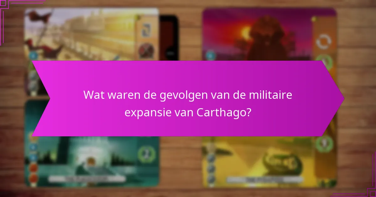 Hoe evolueerden de strategieën van Carthago in de loop van de tijd?