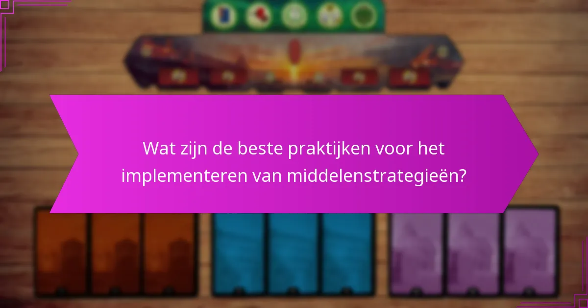 Wat zijn de beste praktijken voor het implementeren van middelenstrategieën?