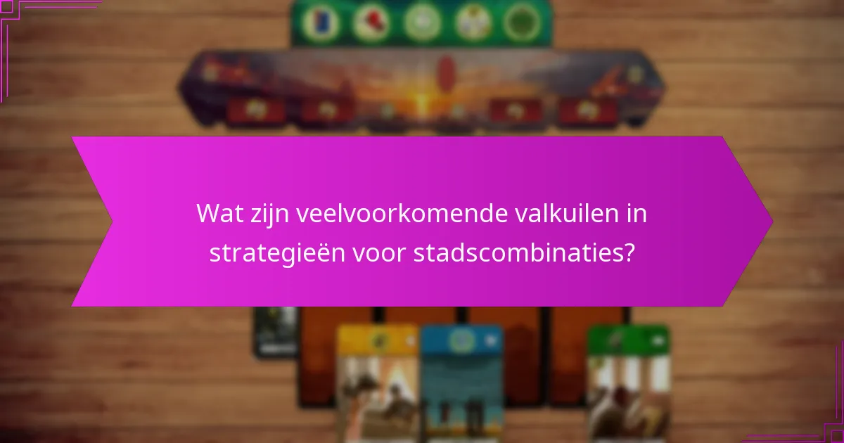 Wat zijn veelvoorkomende valkuilen in strategieën voor stadscombinaties?